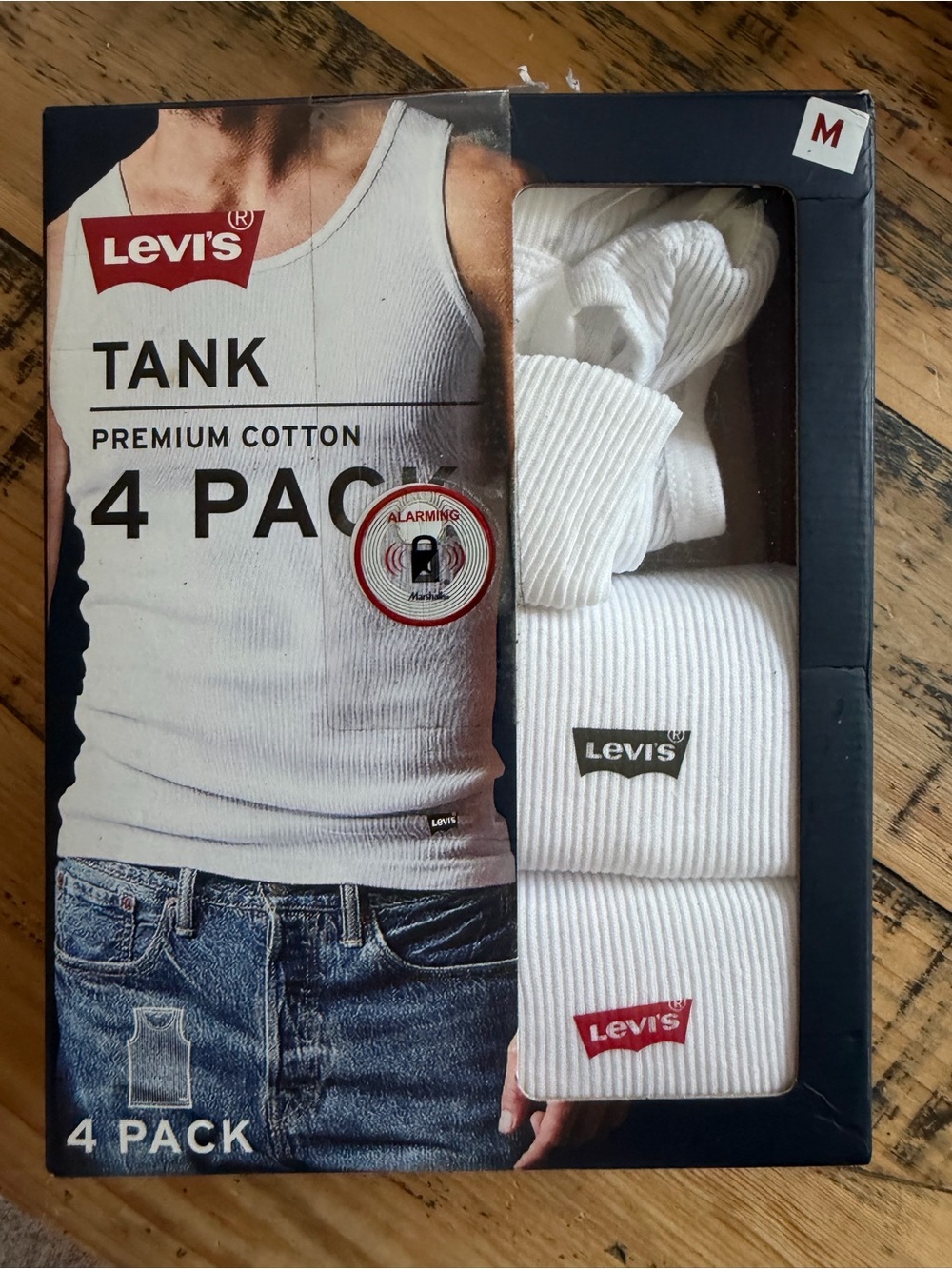 Levi's White Ribbed Cotton Tank 3-Pack